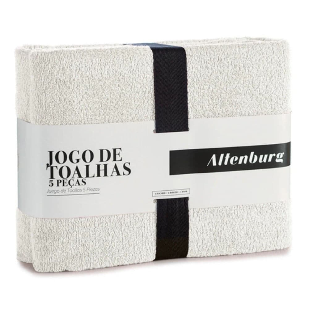 Jogo de Toalha Favo 5 Peças Branco - Altenburg