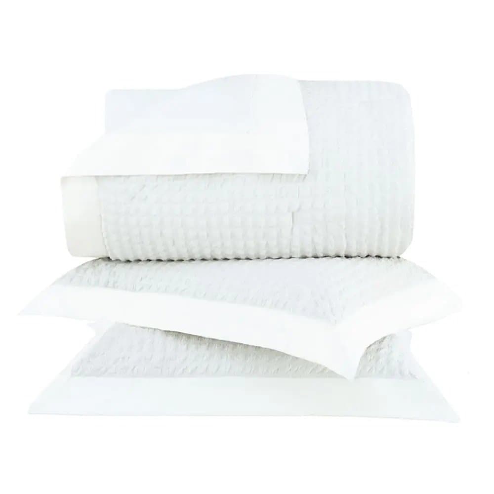 Kit 03 Peças Colcha Queen Magna Buddemeyer Luxus Prata Nuvem 280cm x 260cm