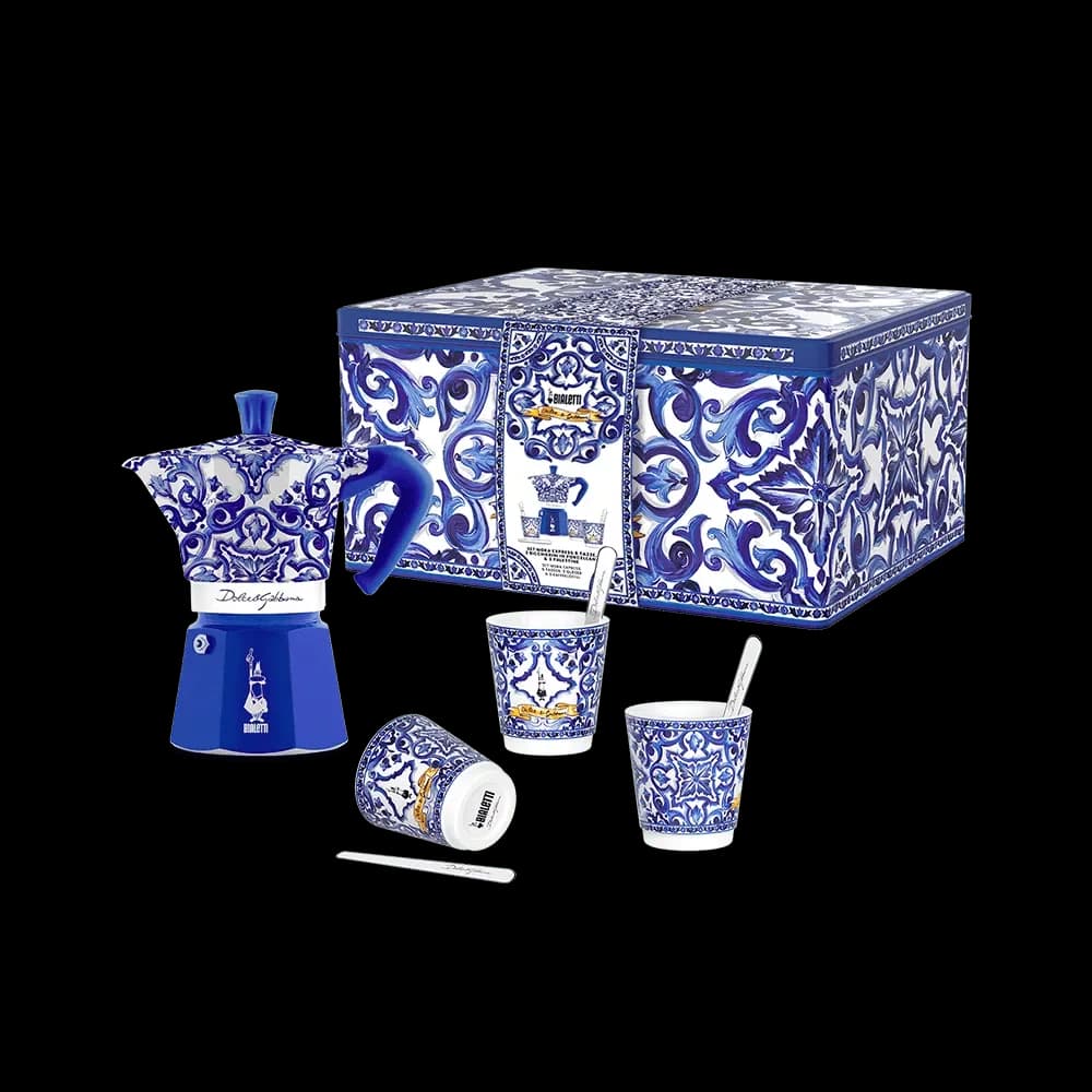 Kit Cafeteira Italiana Moka 6 Xíc Dolce & Gabanna Blu - Bialetti
