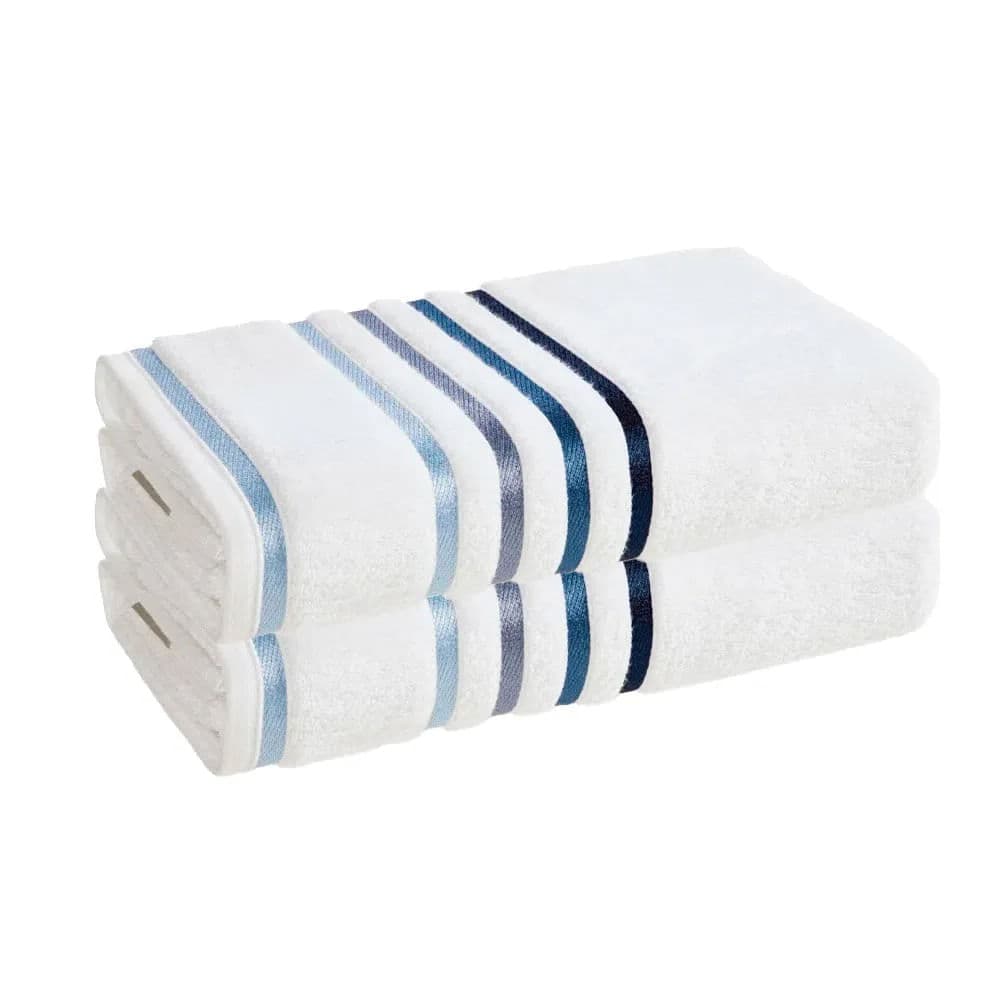 Kit Com 2 Toalhas de Banho Lumina Branco/azul - Karsten
