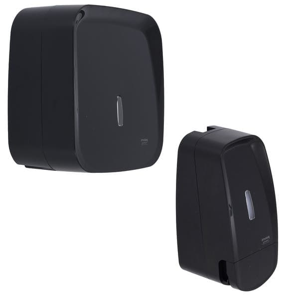 Kit com Porta Papel Toalha 400 Folhas e Porta Sabonete Líquido 400ml ABS Preto Invoq Urban Premisse