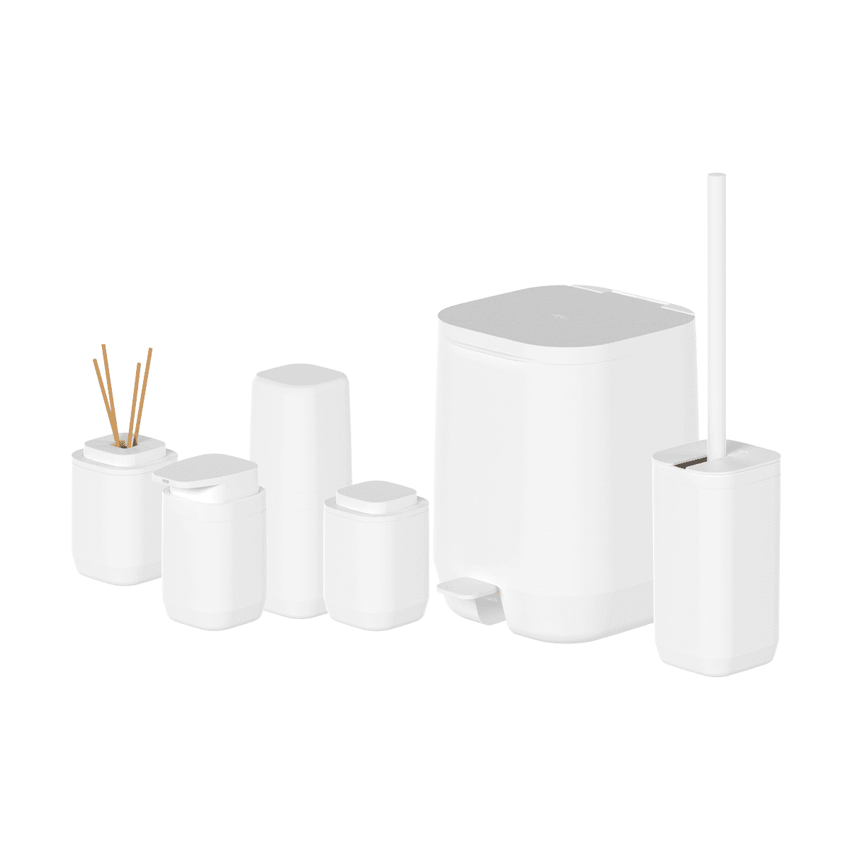 Kit de banheiro Completo com Lixeira de Pedal Ou 6 Unidades Linha Aura