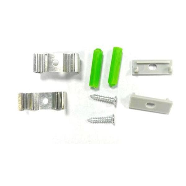Kit Fixação para Perfil de Sobrepor Luminatti Nano Branco 8cm