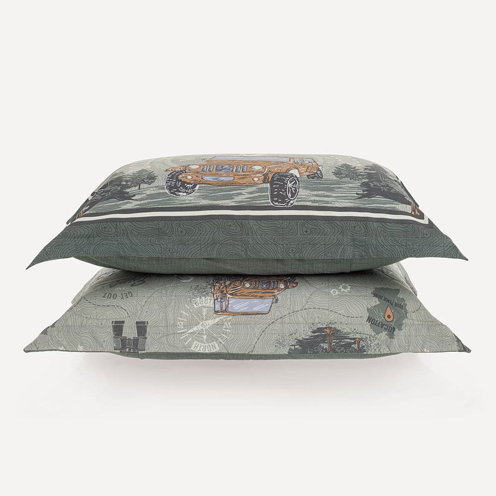 Kit Fronha e Porta-travesseiro Infantil 200 Fios Forest