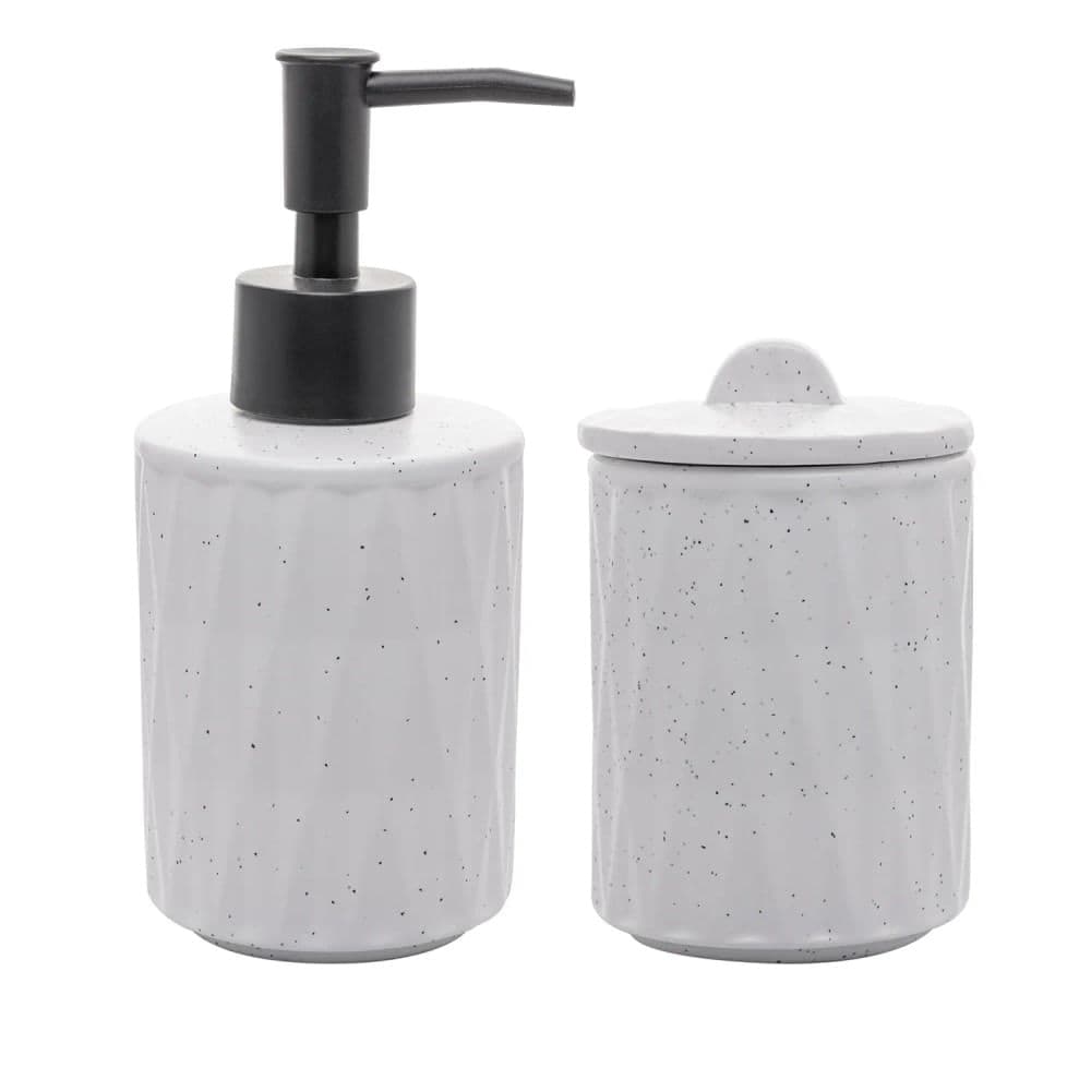 Kit para Banheiro 2 Peças Deli Diamond Branco - Lyor