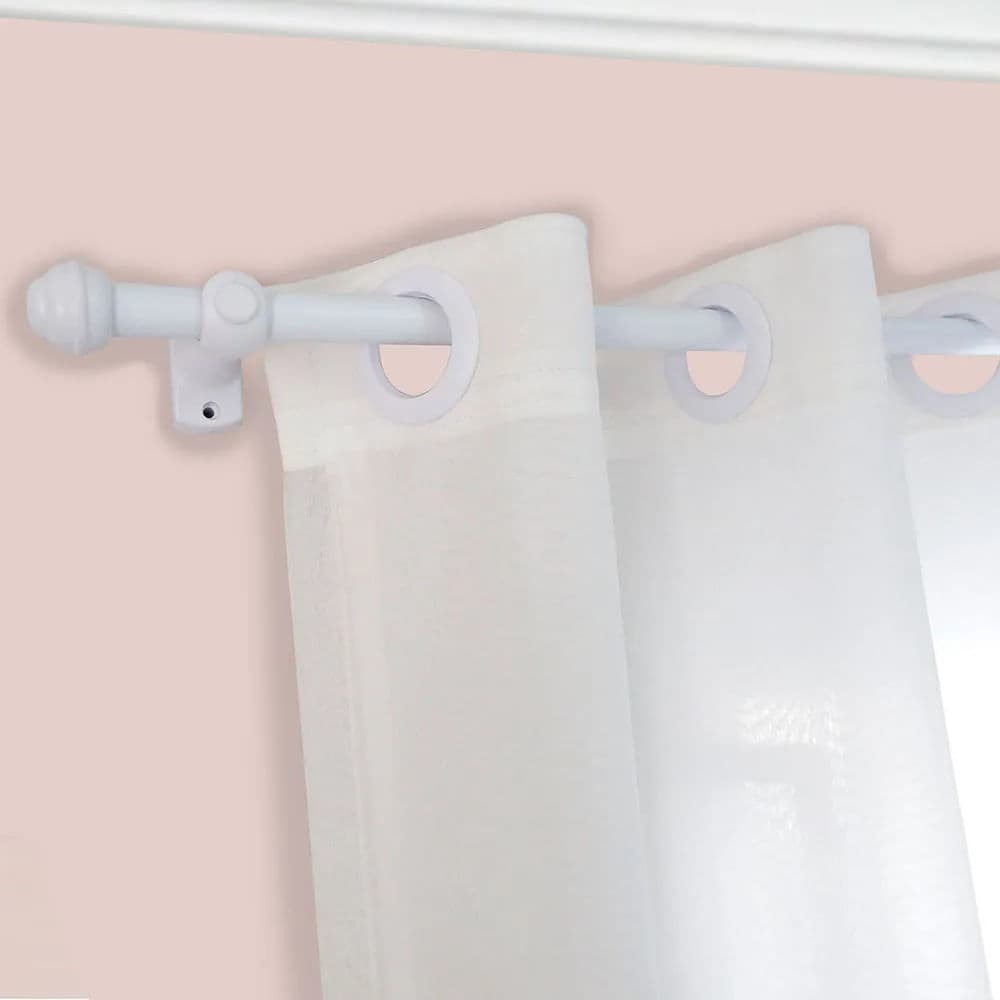 Kit Varão para Cortina 28mm X 3m Branco - Bella Arte
