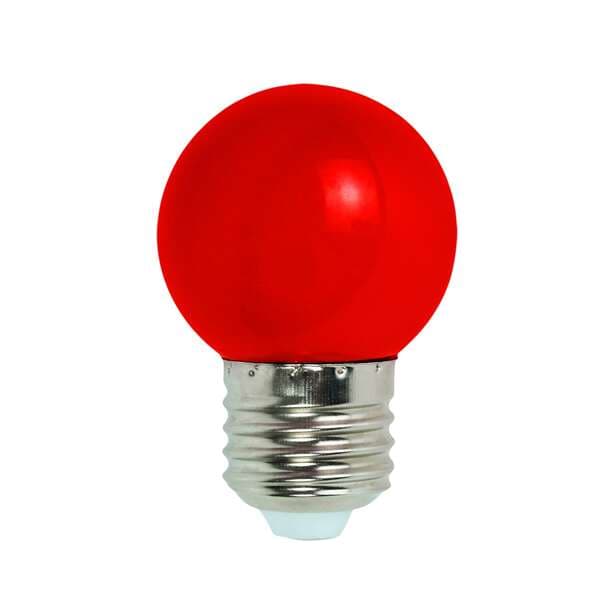 Lâmpada de LED E27 Bolinha 3W 120lm Luz Vermelha Bivolt Kian