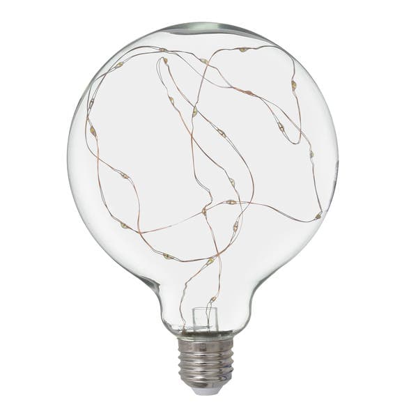 Lâmpada de LED Filamento E27 Bulbo 1,5W 50lm Luz Amarela Bivolt Lexman