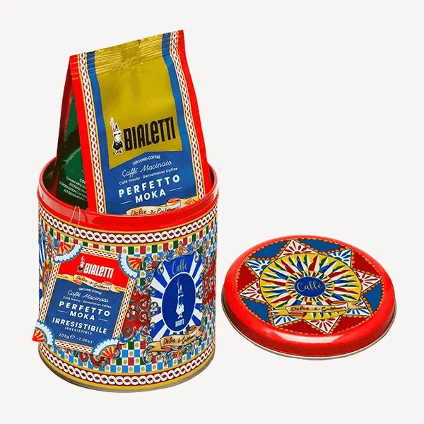 Lata Café Perfetto Moka 200gr Dolce & Gabbana Carreto - Bialetti