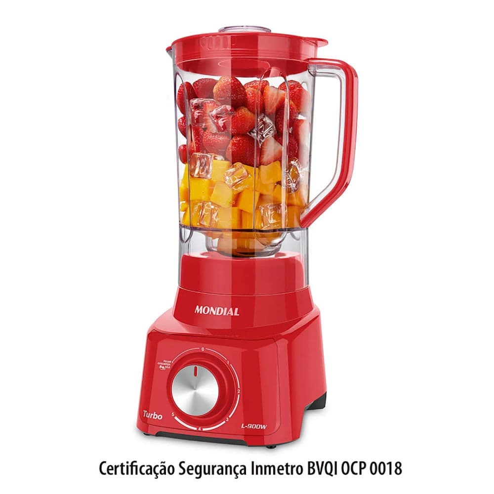 Liquidificador Mondial Red L-900 com 5 Velocidades Vermelho