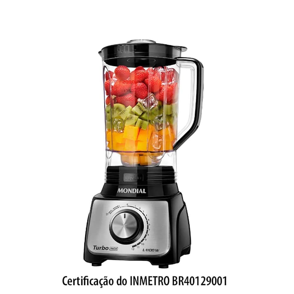 Liquidificador Turbo L-1100-bi Preto 3l - Mondial