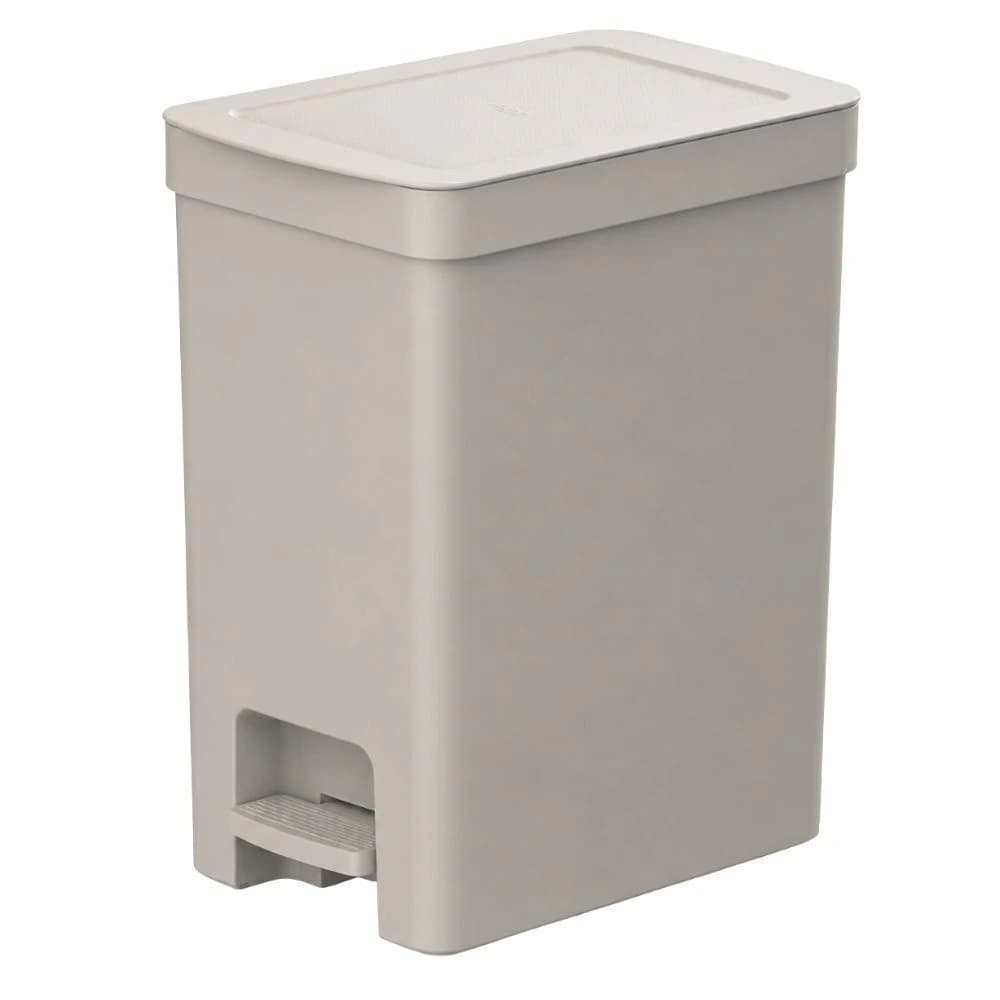 Lixeira com Pedal ou Trium Slim Bege 30l