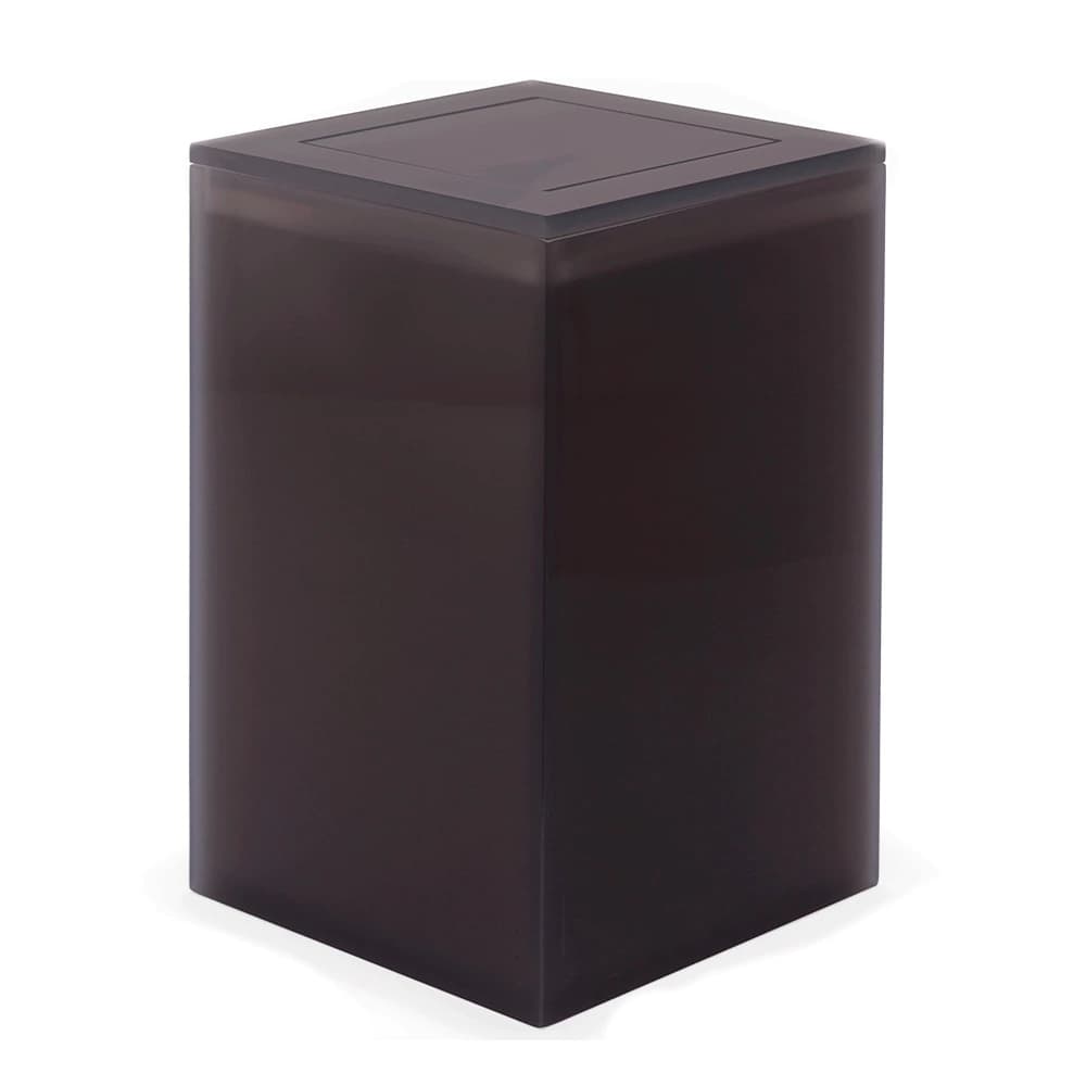 Lixeira de Acrílico Quadrada com Tampa Basculante Onom Square Cinza 30x18x18cm