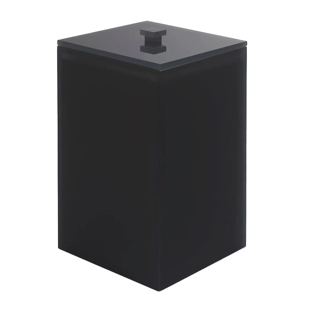 Lixeira de Acrílico Quadrada com Tampa Onom Square Cinza 30x18x18cm