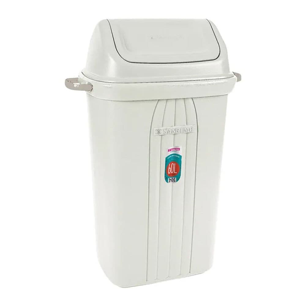 Lixeira de Chão Basculante 60 L Bege - Sanremo