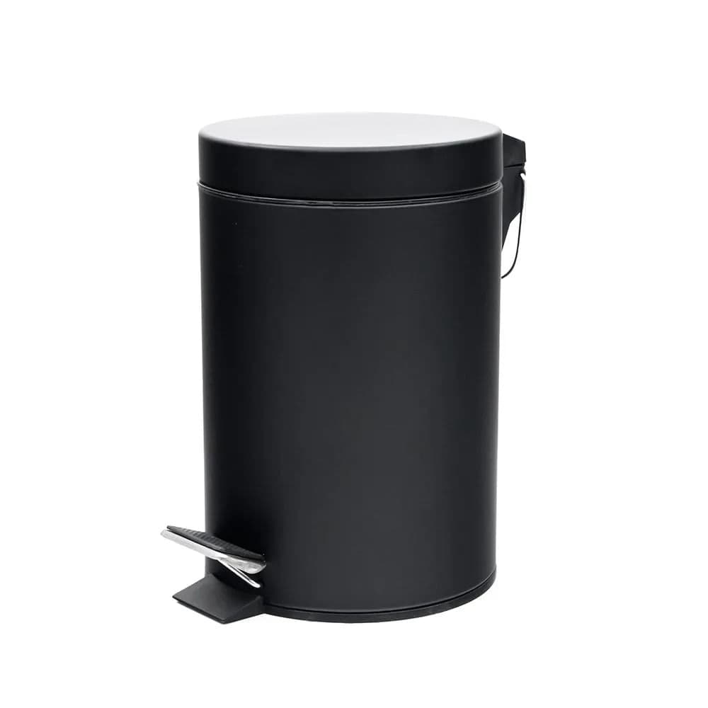 Lixeira de Chão com Pedal Preta 3l - Lumina
