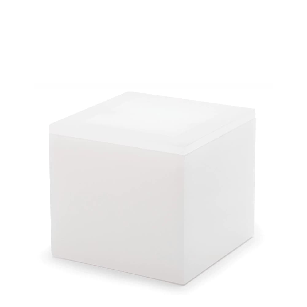 Lixeira de Pia de Acrílico Quadrada com Tampa Basculante Onom Square Branca 14x12x12cm