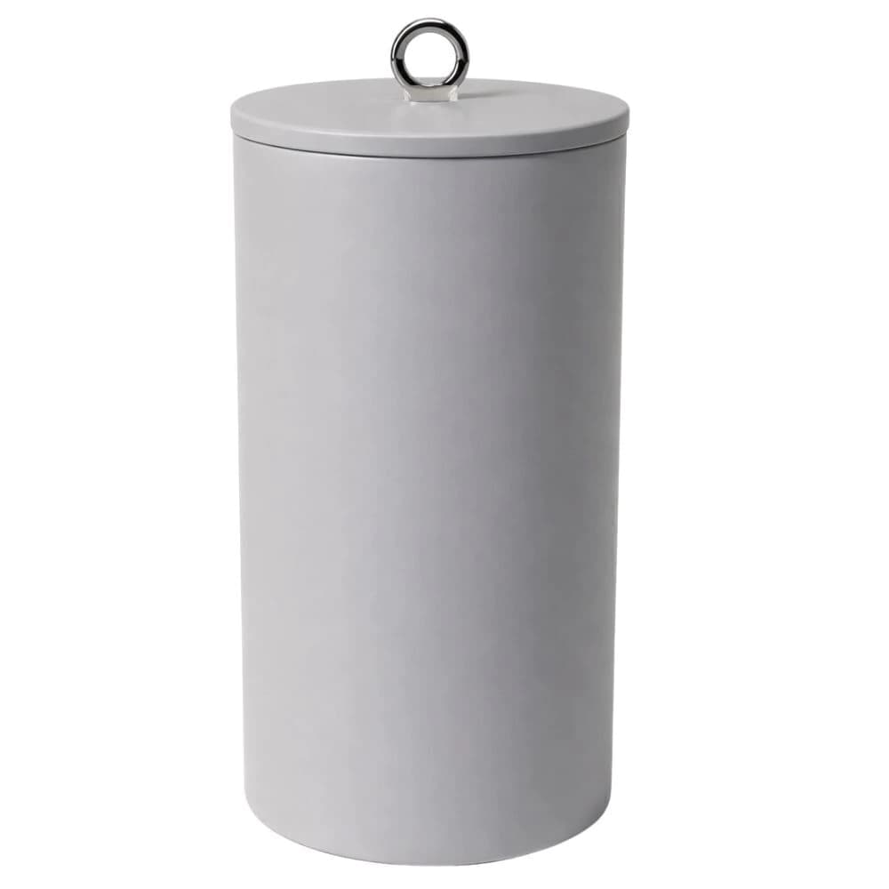 Lixeira de Resina Resimetal Ello Gray 32x16cm