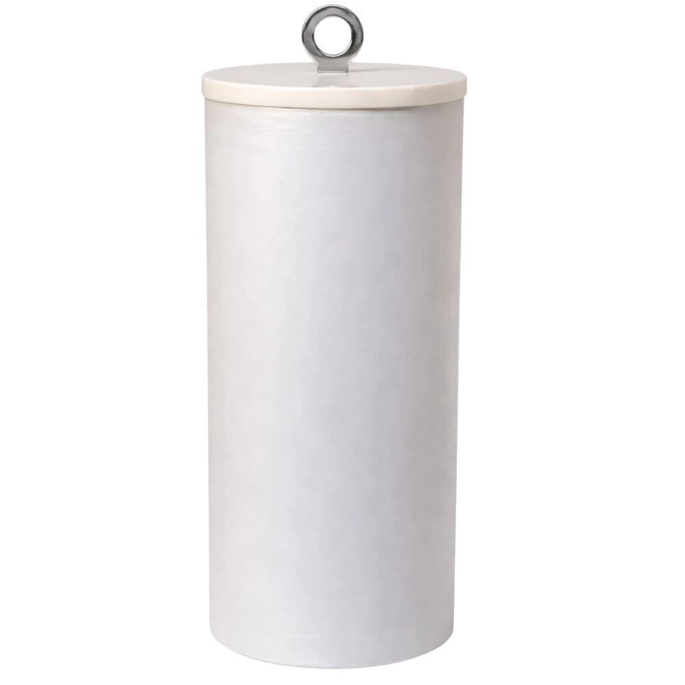 Lixeira de Resina Resimetal Madrepérola Ello Silver 32x16cm