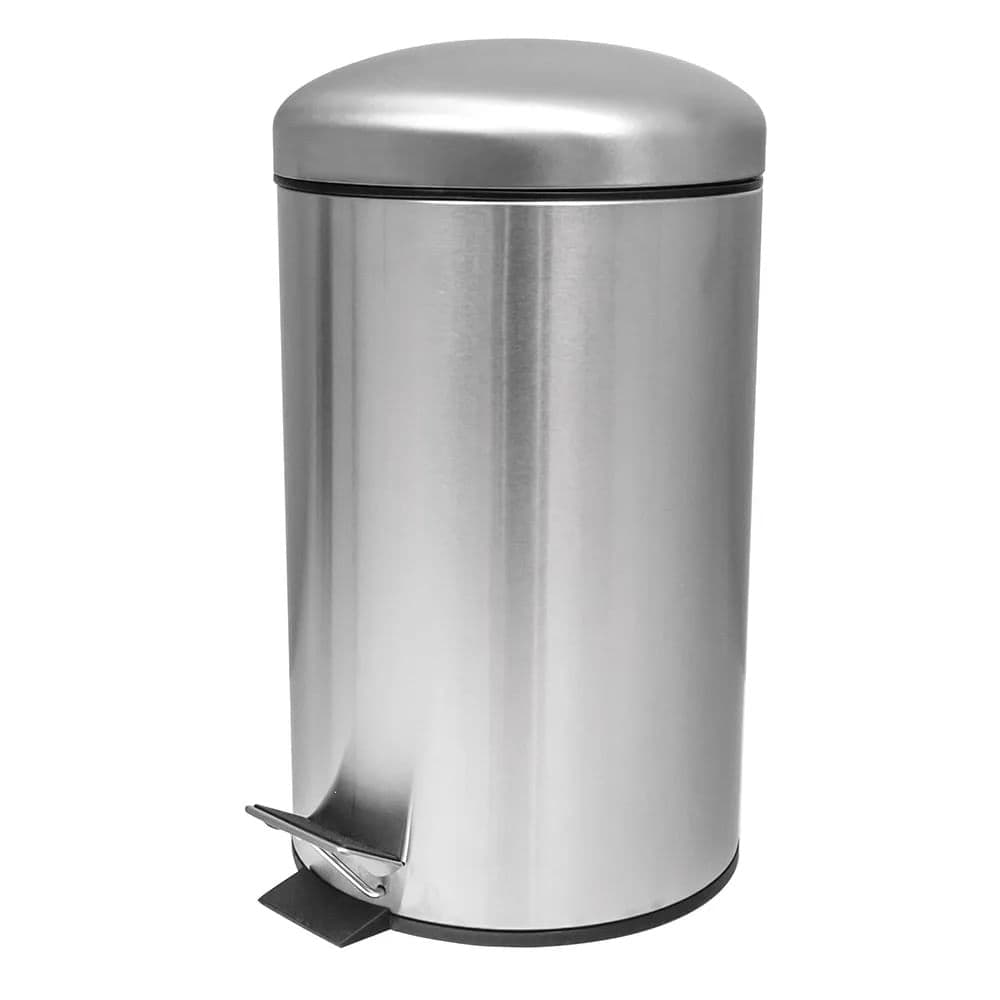 Lixeira Inox Escovado com Pedal 12l - Meridional
