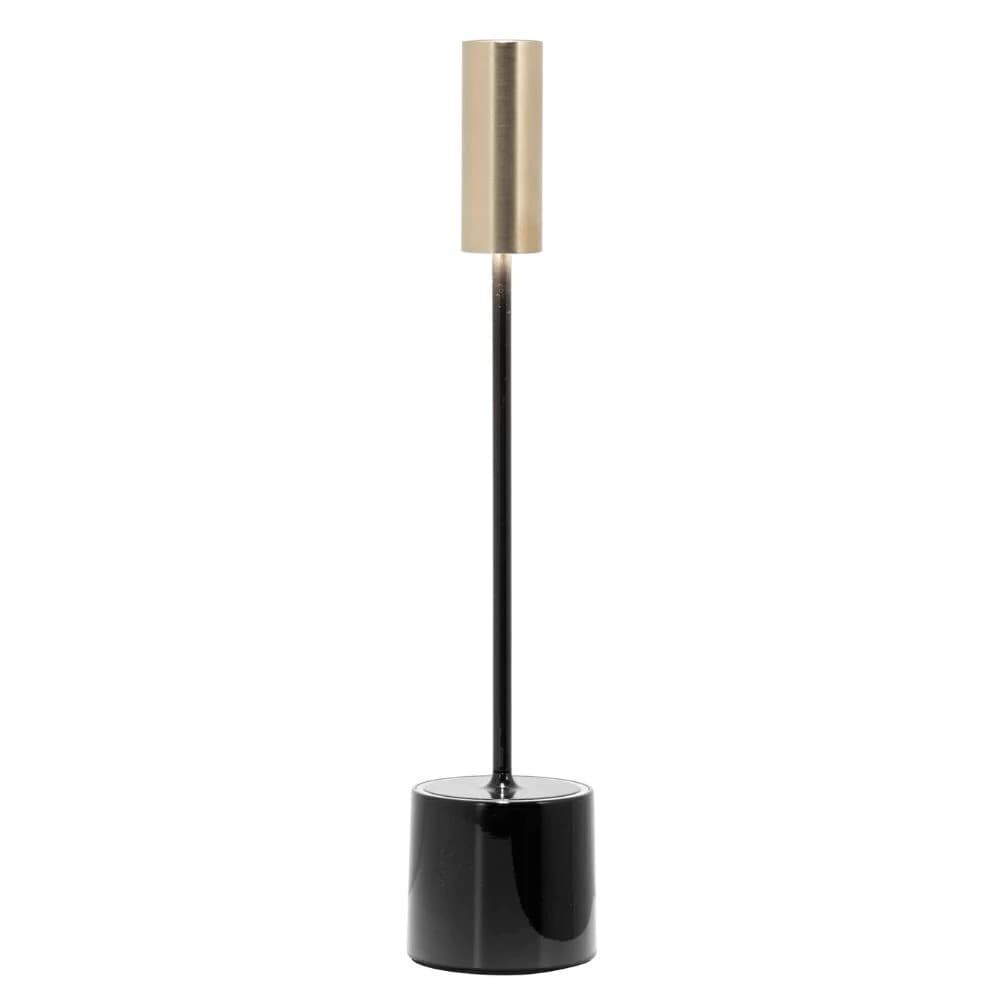 Luminária de Mesa Zafferano Carolina Preto e Ouro 29cm
