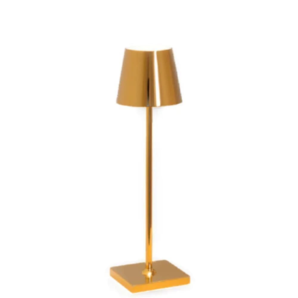 Luminária de Mesa Zafferano Poldina Micro Dourada 27cm