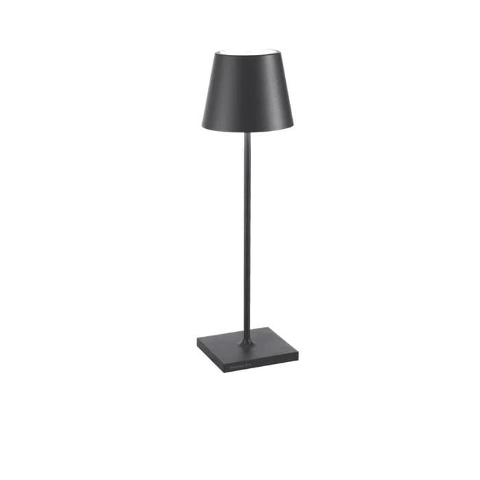 Luminária Recarregável Poldina Pro Zafferano Itália Cinza