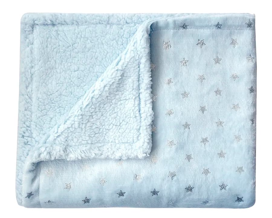 Manta Baby Microfibra com Sherpa Estrelinhas - Camesa