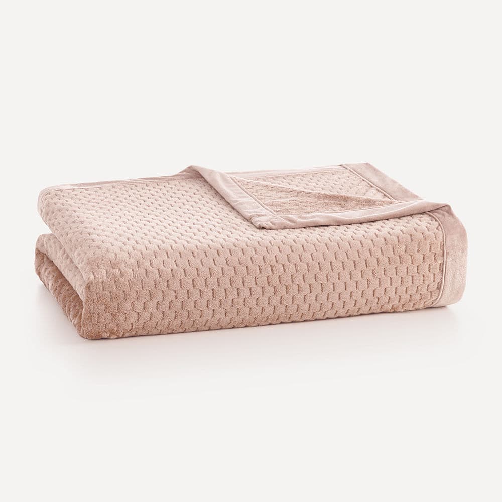 Manta King de Flanela Oliver Blush