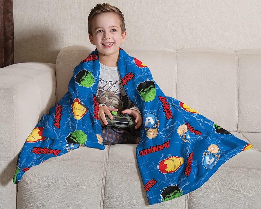 Manta Lepper Microfibra Juvenil - Avengers