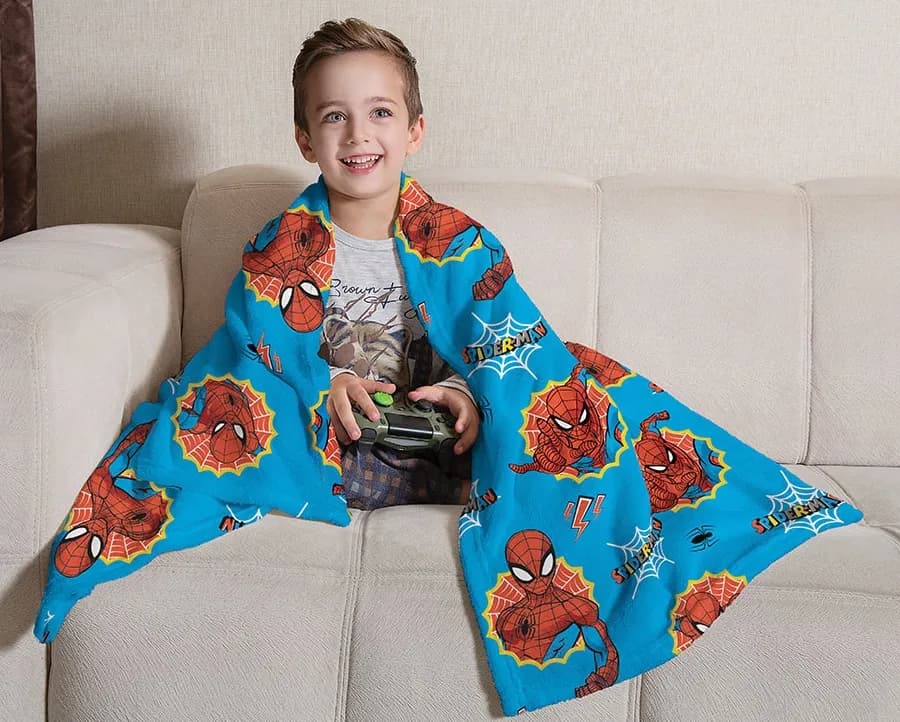Manta Lepper Microfibra Juvenil - Spider Man