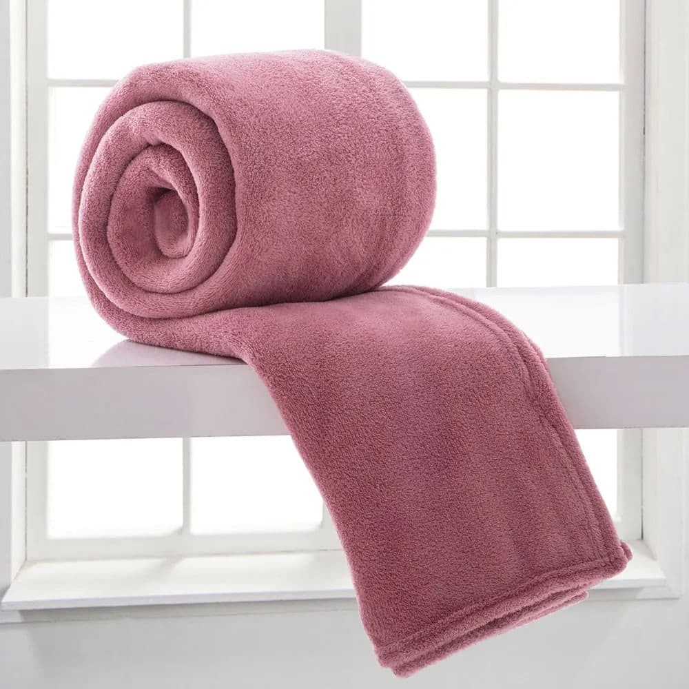 Manta Microfibra Casal Rosa Velho - Corttex