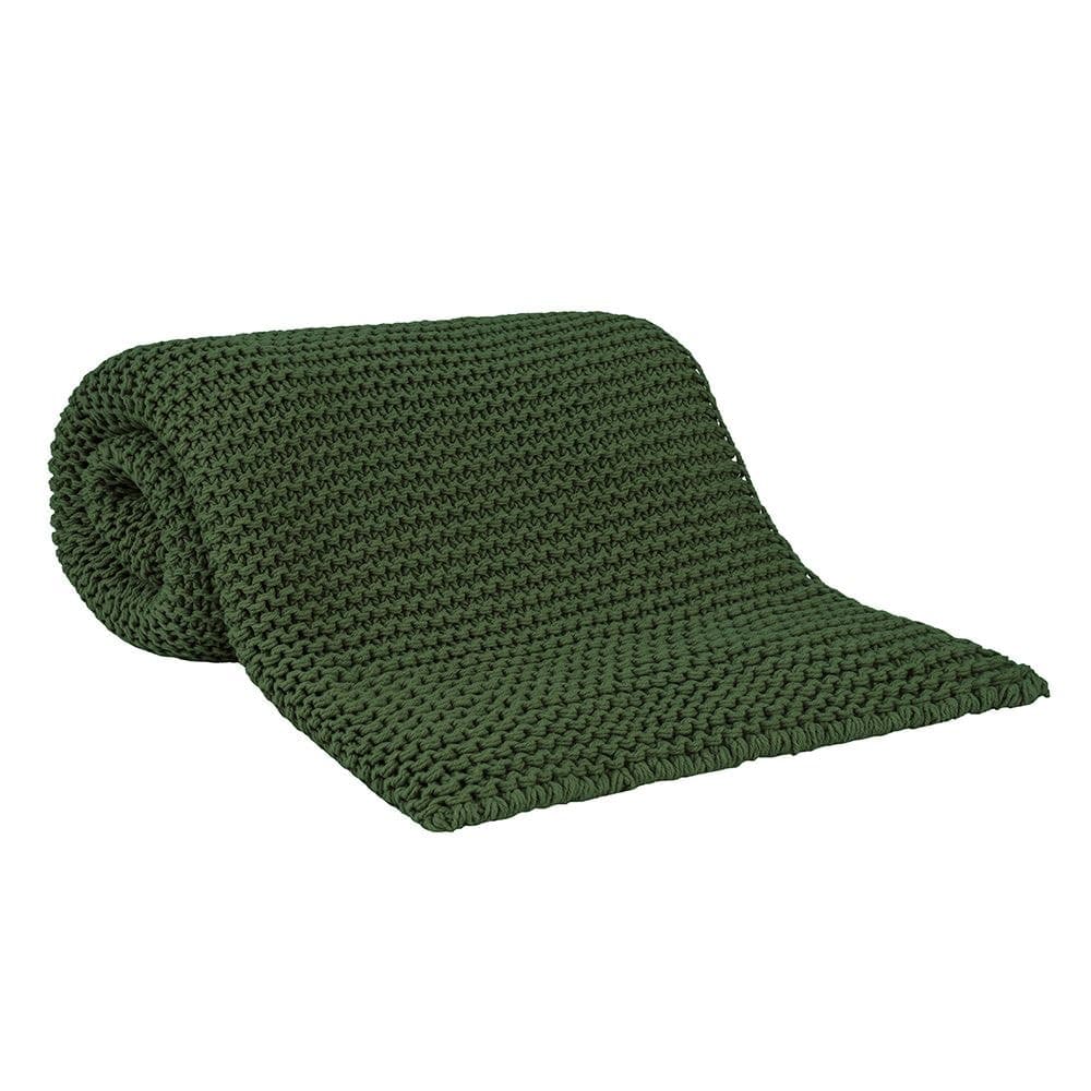 Manta Tricot Piemonte Buddemeyer Luxus 130x170cm Verde Floresta