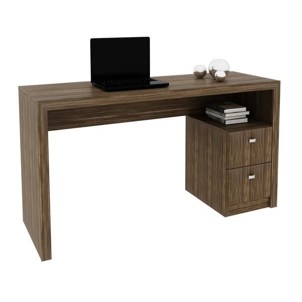 Mesa com 2 gavevetas Madeira Nogal TecnoMobili