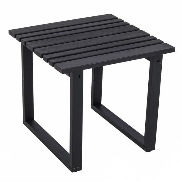 Mesa de Apoio para Jardim Quadrada em Madeira 112x50x50cm Preta Aurora Naterial