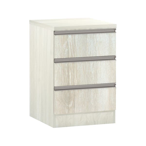 Mesa de Cabeceira 3 Gavetas Legno Crema Prime Plus Luciane