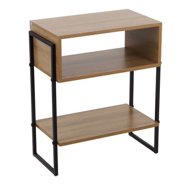 Mesa de Cabeceira Industrial 63x50cm MDP Mel Bemfixa