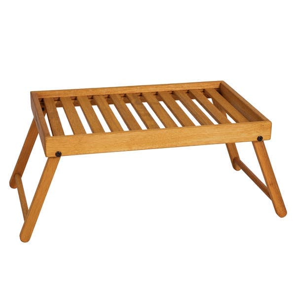 Mesa de Café Dobrável Retangular em Madeira 26x35x58,5cm Canela Solarium Naterial