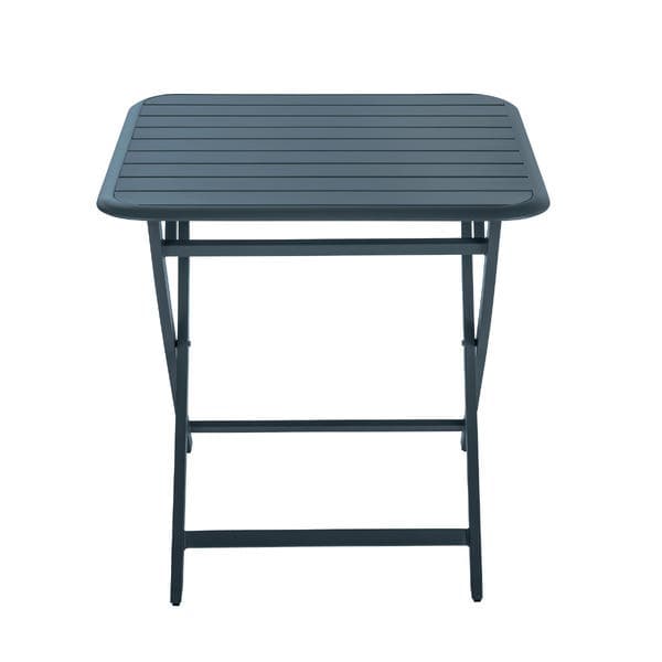 Mesa de Jardim Dobrável Quadrada em Alumínio 75x75x75cm Azul Ágata Idaho Naterial
