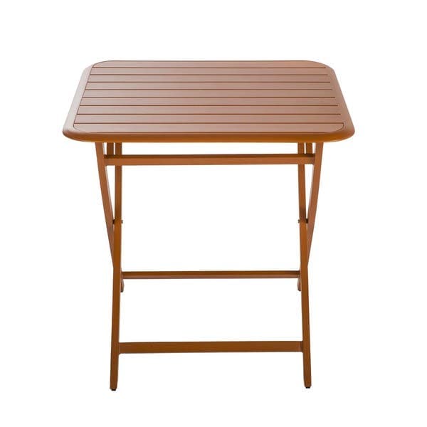 Mesa de Jardim Dobrável Quadrada em Alumínio 75x75x75cm Terracota Idaho Naterial