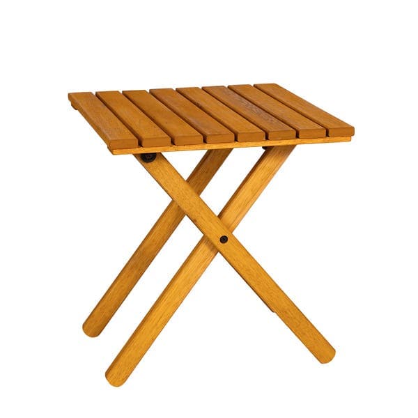 Mesa de Jardim Dobrável Quadrada em Madeira 44,5x40x40cm Canela Solarium Naterial