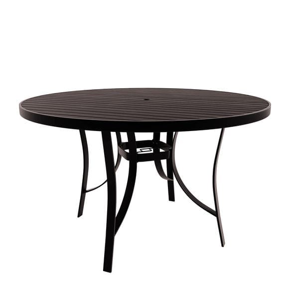 Mesa de Jardim Redonda em Alumínio 72x120x120cm Chumbo Porto Rico Portinaty