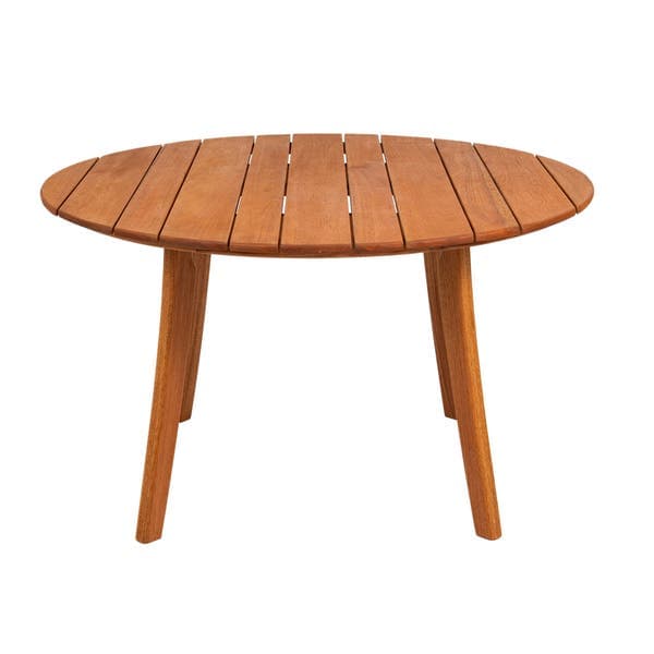 Mesa de Jardim Redonda em Madeira 75x130cm Marrom Yumi Naterial