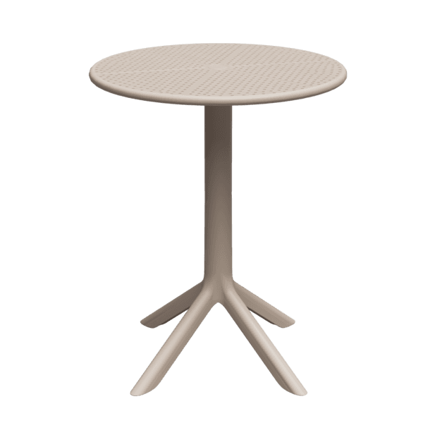 Mesa de Jardim Redondo Plástico 75X60X60cm Simpla Natural Forte Plástico