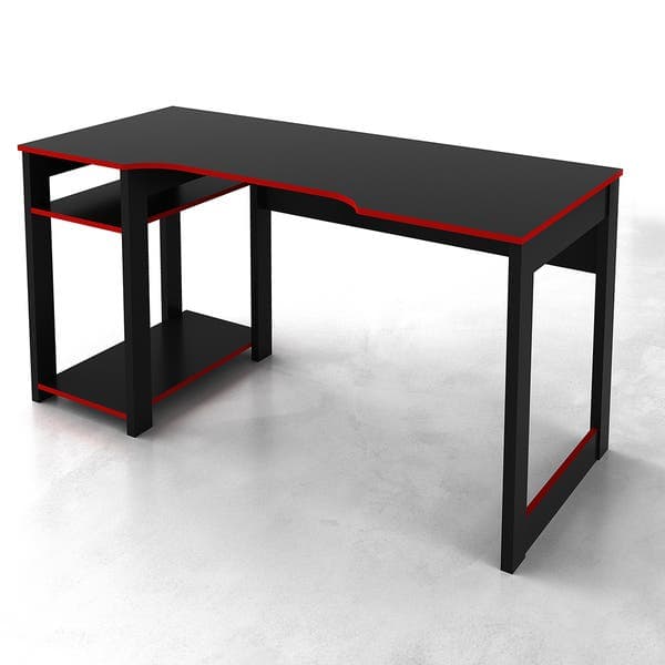 Mesa para Computador Desk Gamer Preta e Vermelha Tecno Mobili