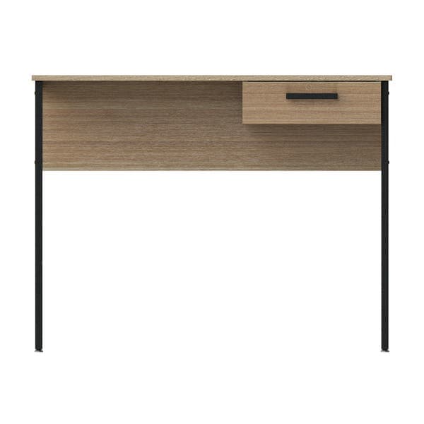 Mesa para Escritório 100x45cm Freijó e Preto Aço e MDP Chamber Multivisão