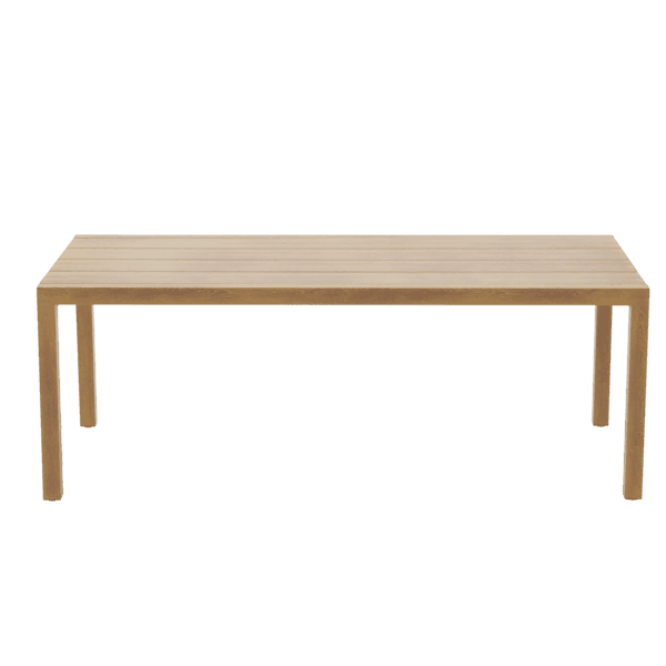 Mesa para Jardim Rentangular Alumínio 75x93,5x205cm Okinawa Bege Naterial