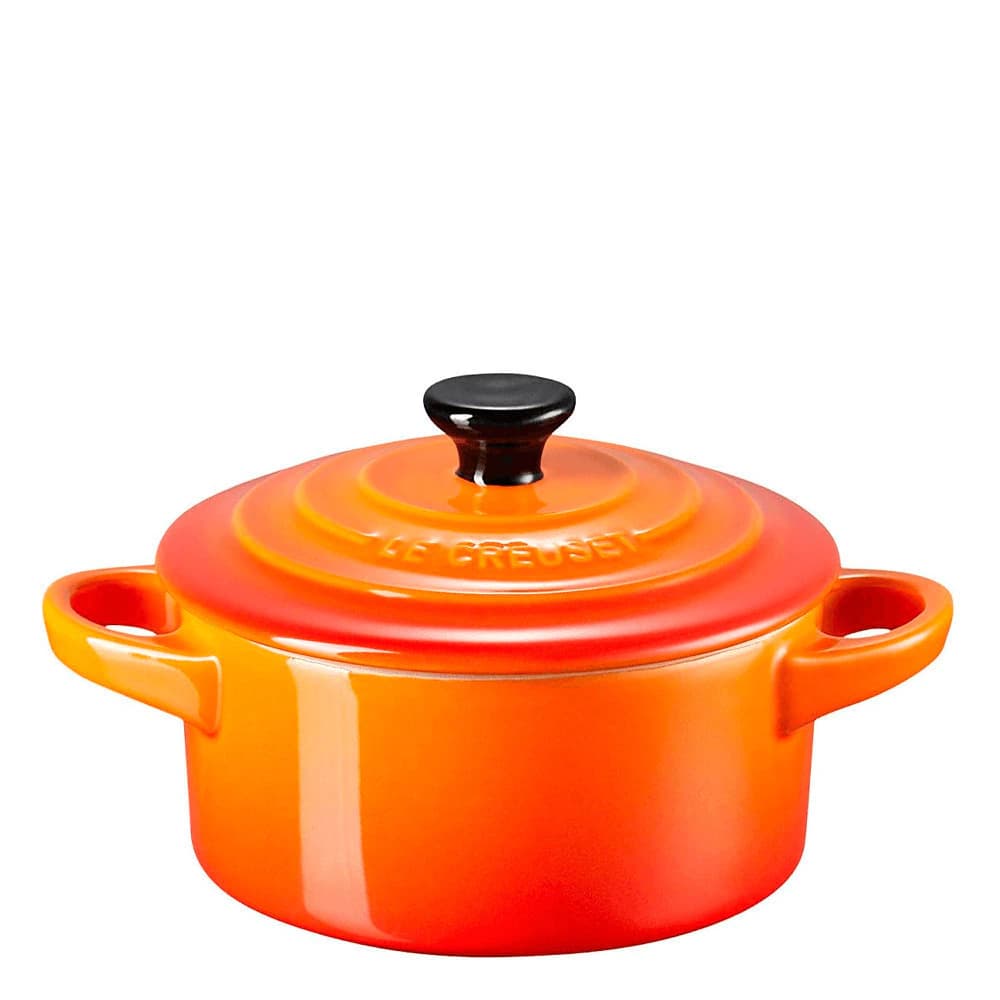 Mini Cocotte de Cerâmica Le Creuset Laranja Lisa 250ml