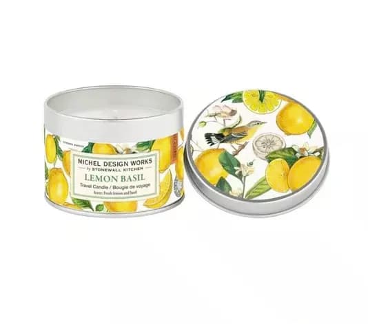Mini Vela Lata 20h Lemon Basil - Michel Design