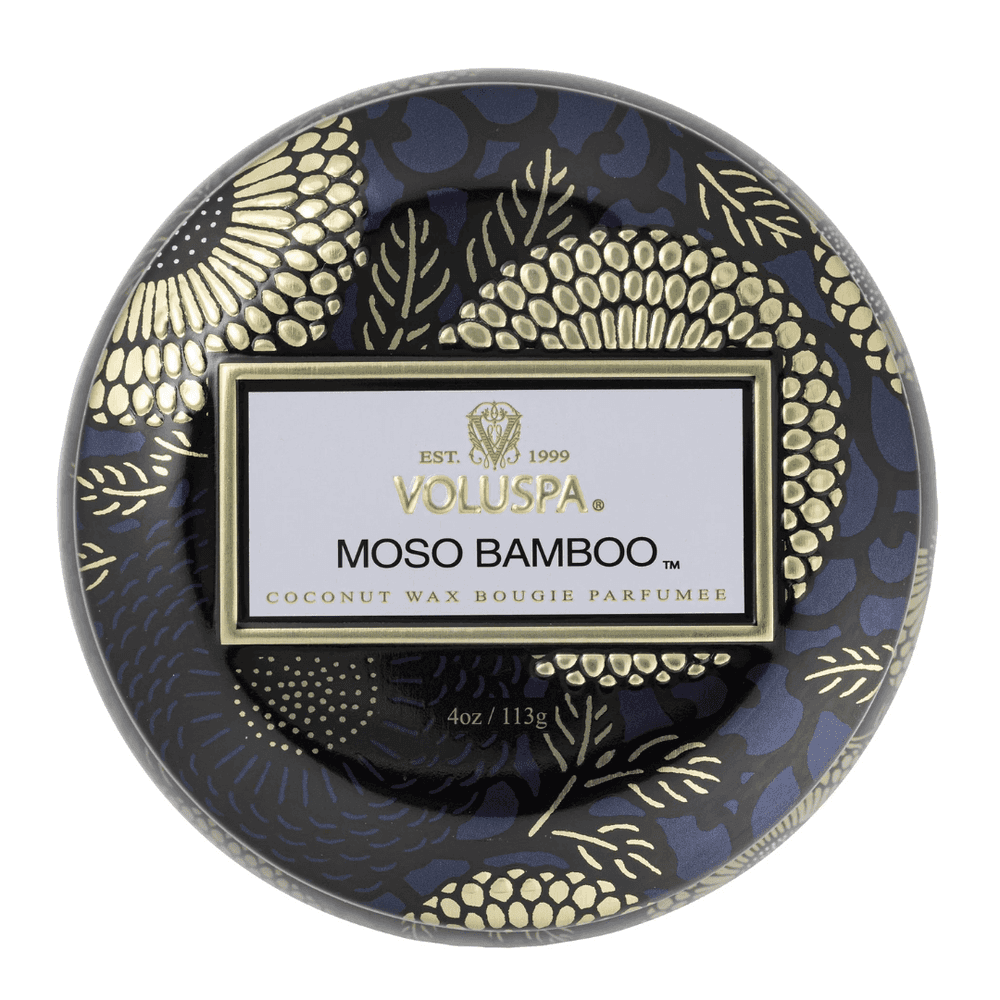 Mini Vela Lata 25h Relevo Moso Bamboo